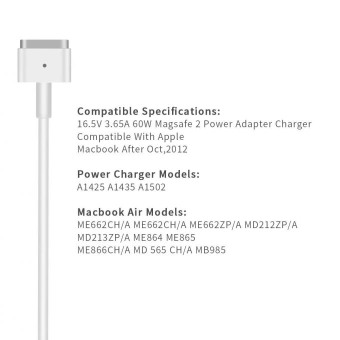A1502 MacBook Pro 13 het t-Uiteinde van de Duimlader 16.5V 3.65A 60W Magsafe2 Schakelaar